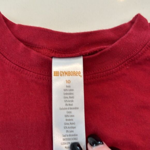 Gymboree Boys Long Sleeve T. Size 10. Embroidered “Let’s Rock”. Red. Super soft. - Picture 2 of 4